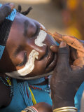 Face Painting with a Mixture of Clay  Turmi  Ethiopia