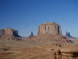 Navajo Lands  Arid Landscape with Eroded Rock Formations  Monument Valley  USA