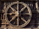Carved Chariot Wheel  Sun Temple Dedicated to the Hindu Sun God Surya  Konarak  Orissa State
