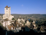 Village of St- Cirq-Lapopie on a Rock Above Lot River  Quercy Region  Lot  France