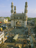 The Char Minar (Charminar) Triumphal Arch in Hyderabad  Andhra Pradesh  India