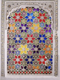 Coloured Glass Jali in Hallway Within the Palace  Deo Garh Palace Hotel  Deo Garh  India