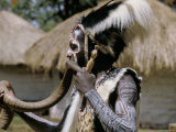 Portrait of a Man of the Kikuyu Tribe  Kenya  East Africa  Africa