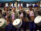 Musicians at a Wrestling Match  Antalya Stadium  Anatolia  Turkey  Eurasia