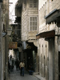Narrow Street in the Armenian Area of Aleppo  Syria  Middle East
