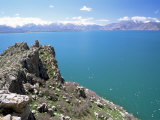 View from Akdamar Island of Lake Van  Anatolia  Turkey  Eurasia