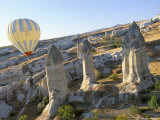 Hot Air Ballooning Over Rock Formations  Cappadocia  Anatolia  Turkey
