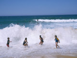 Children Playing in the Surf  Near Gosford  New South Wales  Australia
