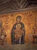 Mosaics in the Hagia Sophia  Originally a Church  Then a Mosque  Istanbul  Turkey