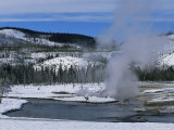 Geysers in Yellowstone National Park  Unesco World Heritage Site  Montana  USA