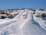Sledding During Winter Carnival  Quebec  Canada