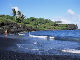 Walanapanapa Black Sand Beach  Hana Coast  Maui  Hawaii  Hawaiian Islands  USA