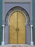 Ornate Doorway  the Royal Palace  Fez  Morocco  North Africa  Africa