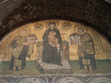 Mosaics in the Hagia Sophia  Originally a Church  Then a Mosque  Istanbul  Turkey