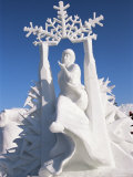 Snow Sculptures at Winter Carnival  Quebec  Canada