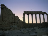 Ruins at Sunset  Archaeological Site  Jerash  Jordan  Middle East