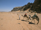 Camels in the Desert  Wadi Rum  Jordan  Middle East