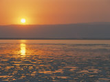 Sunset on the Dead Sea  Jordan  Middle East