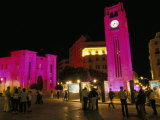Place d'Etoile at Night  Beirut  Lebanon  Middle East
