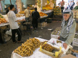 Man Selling Dates in Downtown Vegetable Market  Amman  Jordan  Middle East