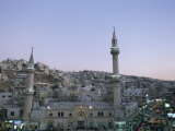Hussein Mosque and City  Amman  Jordan  Middle East
