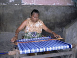 Woman Weaving Ikat Cloth  Lamalera Island  Indonesia  Southeast Asia