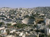 View of Roman Theatre from the Citadel Columns  Amman  Jordan  Middle East