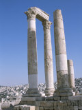 Citadel Columns  Amman  Jordan  Middle East
