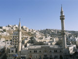 Hussein Mosque and City  Amman  Jordan  Middle East
