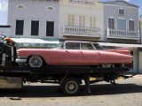 Pink Cadillac Being Transported  Duval Street  Key West  Florida  USA