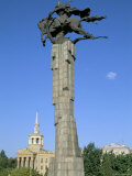 Manas Statue  Science College  Bishkek  Kyrgyzstan  Central Asia