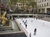 Ice Rink at Rockefeller Center  Mid Town Manhattan  New York City  New York  USA