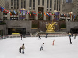 Ice Rink at Rockefeller Center  Mid Town Manhattan  New York City  New York  USA