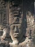 Close-Up of Stele E  Mayan Ruins  Quirigua  Unesco World Heritage Site  Guatemala  Central America