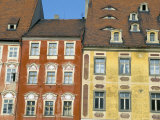 Medieval Market Square Buildings  Cheb  Bohemia  Czech Republic
