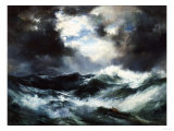 Moonlit Shipwreck at Sea Thomas Moran (1837-1926)  1901