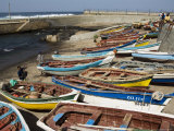 Fishing Boats at the Port of Ponto Do Sol  Ribiera Grande  Santo Antao  Cape Verde Islands