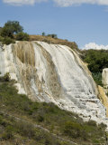 Hierve El Agua  Water Rich in Minerals Bubbles up from the Mountains and Pours Over Edge  Oaxaca