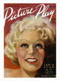 Jean Harlow (1911-1937) on the Cover of the April 1936 Issue of 'Picture Play' Magazine  1936