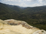 Hierve El Agua  Water Rich in Minerals Bubbles up from the Mountains and Pours Over Edge  Oaxaca