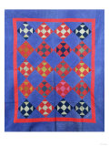 An Amish Hole in the Barn Door Design Coverlet Holmes County  Ohio  1908