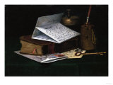 Tabletop Still Life  a Letter from New York