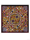 A Crazy Quilt Pattern Coverlet  1880-1890