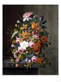 Summer Flowers in a Glass Bowl