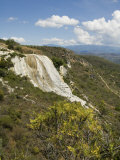 Hierve El Agua  Water Rich in Minerals Bubbles up from the Mountains and Pours Over Edge  Oaxaca