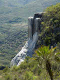 Hierve El Agua  Water Rich in Minerals Bubbles up from the Mountains and Pours Over Edge  Oaxaca