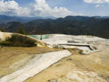 Hierve El Agua  Water Rich in Minerals Bubbles up from the Mountains and Pours Over Edge  Mexico
