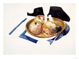 Apples and the Arts; Plum and Apples in Wooden Bowl  1926