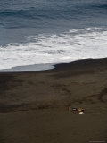 Black Volcanic Sand Beach at Sao Filipe  Fogo (Fire)  Cape Verde Islands  Atlantic  Africa