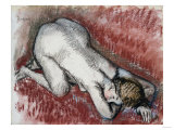 Naked Woman Kneeling  Circa 1889-1895